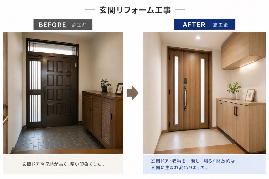 株式会社DAICHUの玄関リフォーム工事事例
