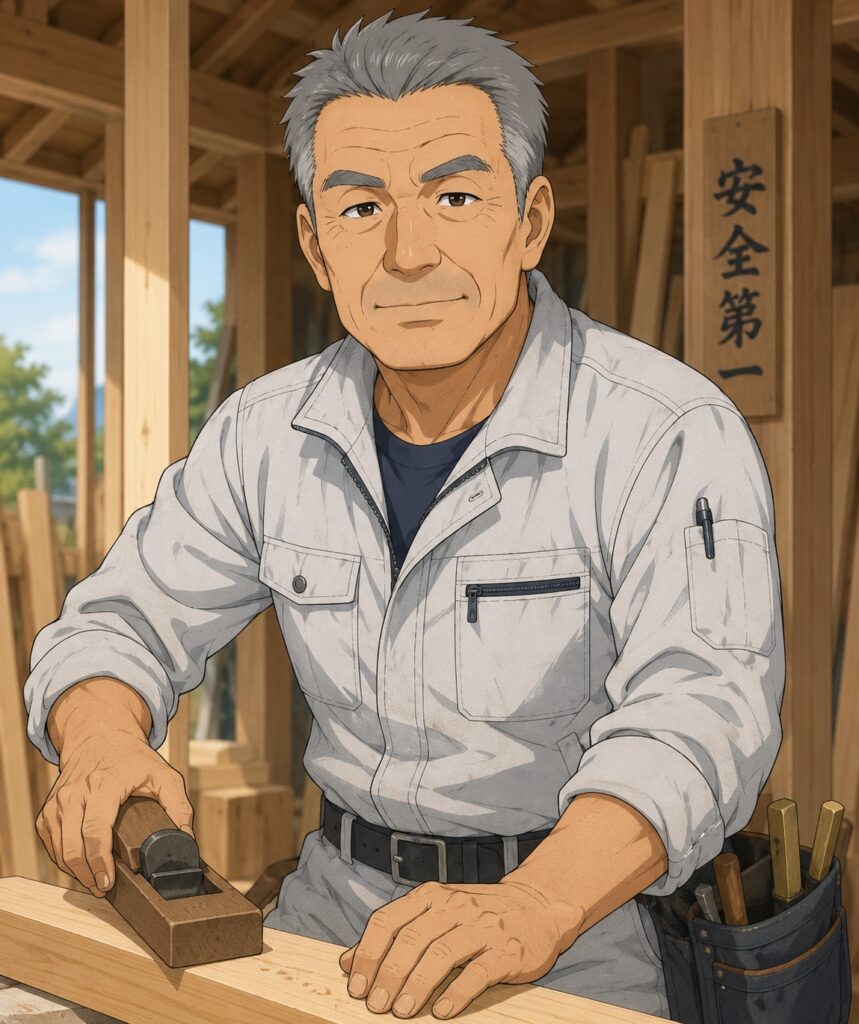 株式会社DAICHU代表取締役・建築士臼井利廣の似顔絵
